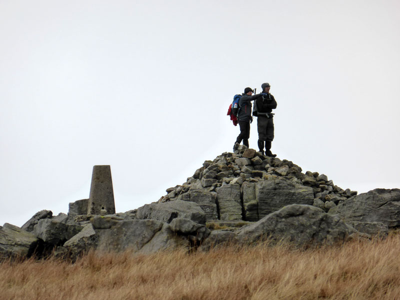Summiteers on Great Whernside